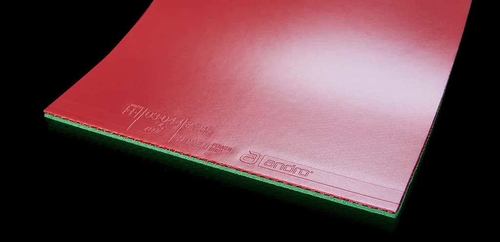 Produktansicht des roten Belags Andro Hexer Powergrip
