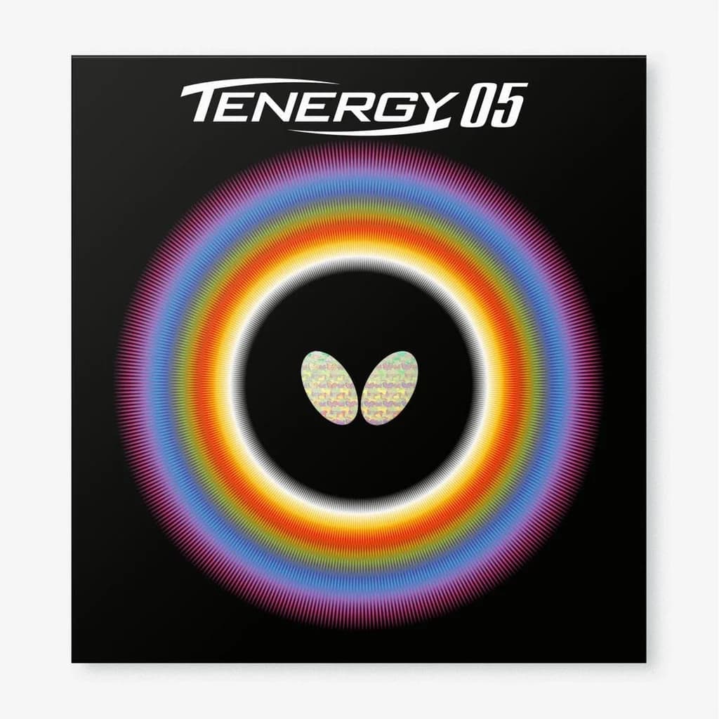 Funda comercial de la goma Butterfly Tenergy 05, fondo blanco