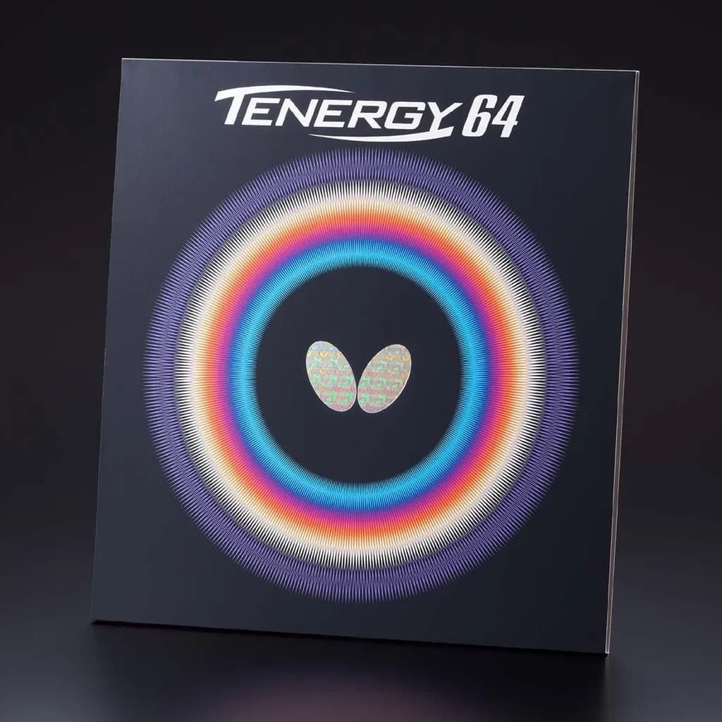 Embalaje de la goma Butterfly Tenergy 64, fondo oscuro