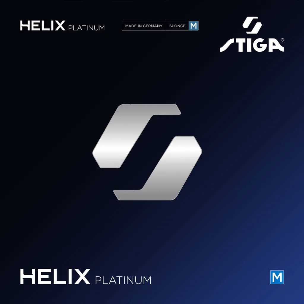 Embalaje de la goma Stiga Helix Platinum M, dureza Medium, Made in Germany